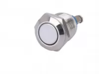 Nút nhấn inox chống nước, đầu bo tròn 12mm